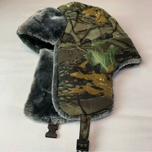 FENELY Camouflage Trapper Hat w/ Faux Fur - OS
